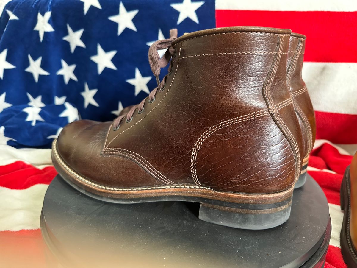 Photo by Stuville77 on March 6, 2024 of the John Lofgren Ludlow Boots in Shinki Timber Oiled Horsebutt.