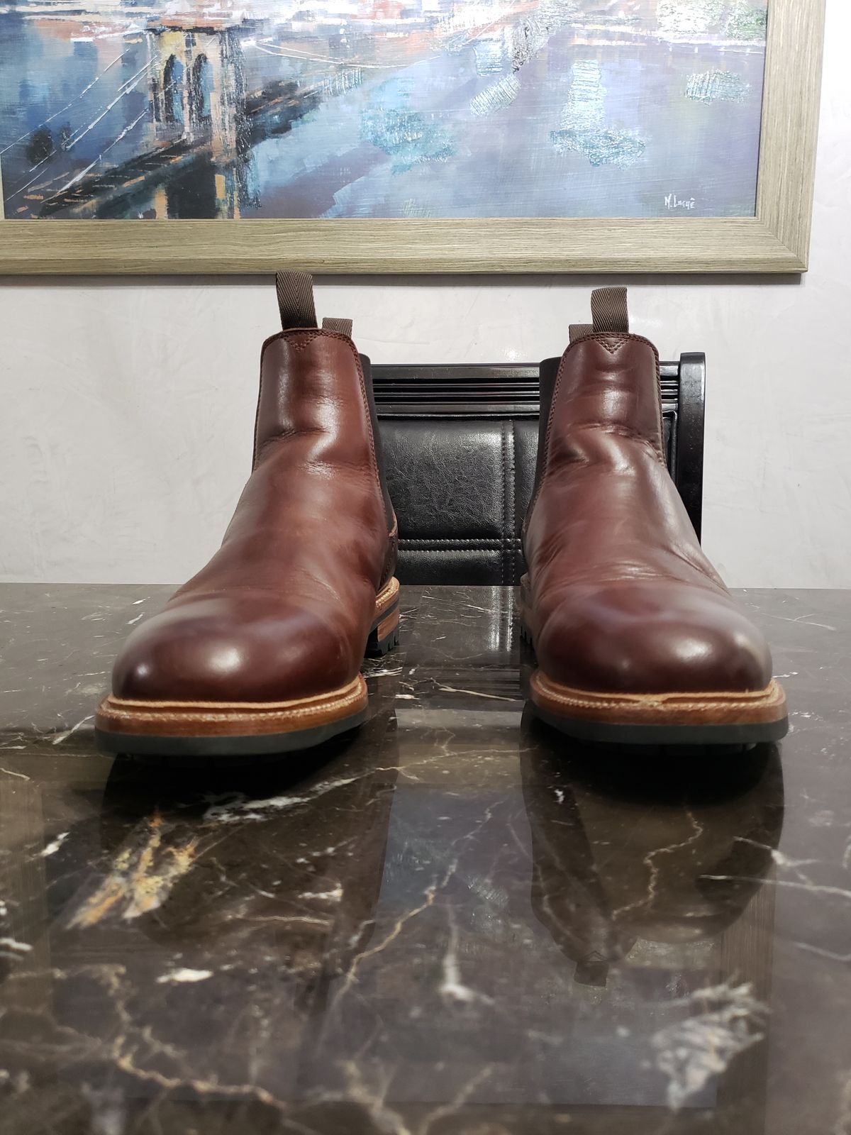 Photo by shaggermeister on November 5, 2022 of the Parkhurst The Elmwood in Mahogany Full Grain.