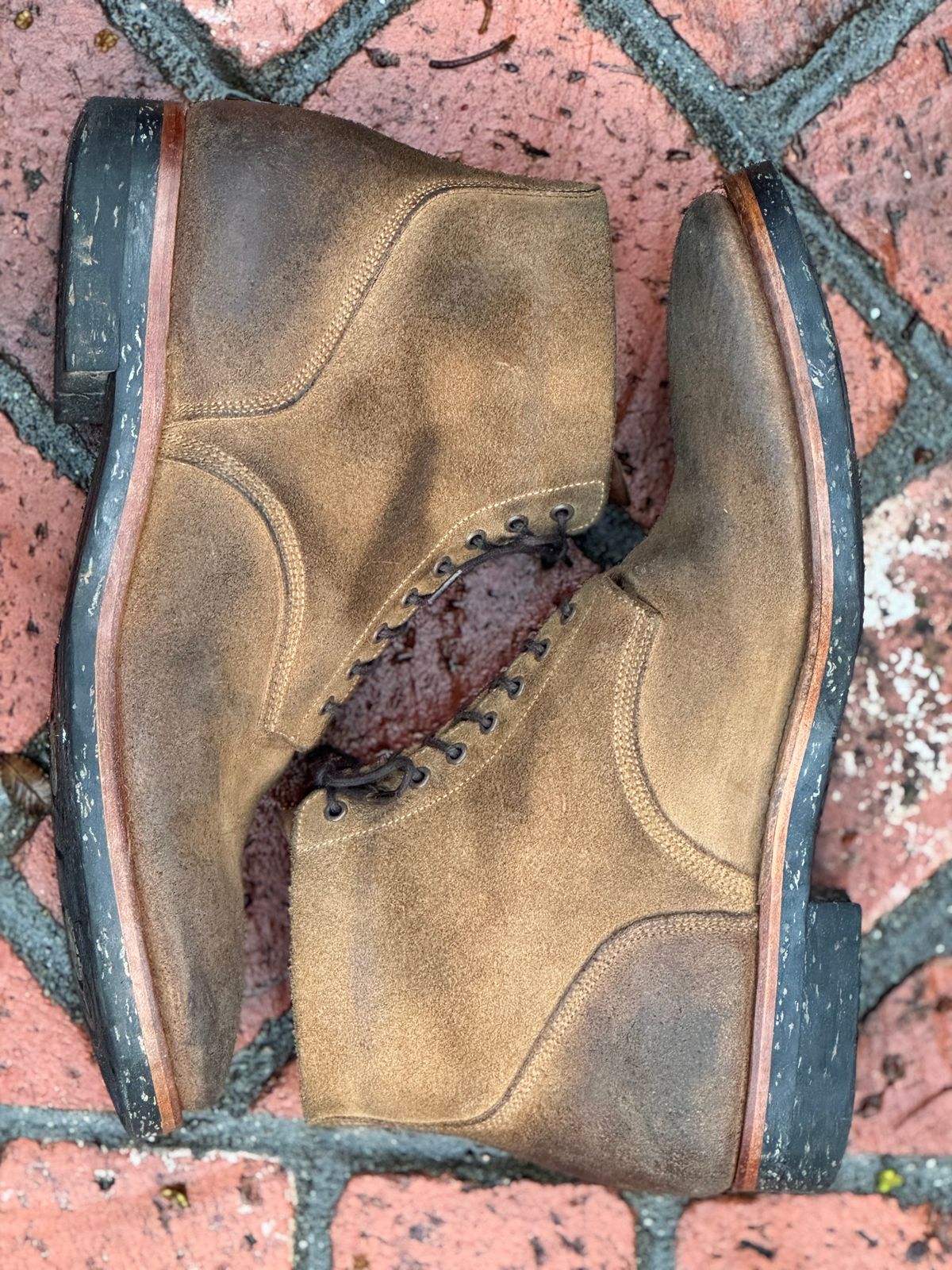 Photo by SierraLizard on January 2, 2026 of the Viberg N1 Boot-Marine Field Shoe in Horween Marine Field Roughout.