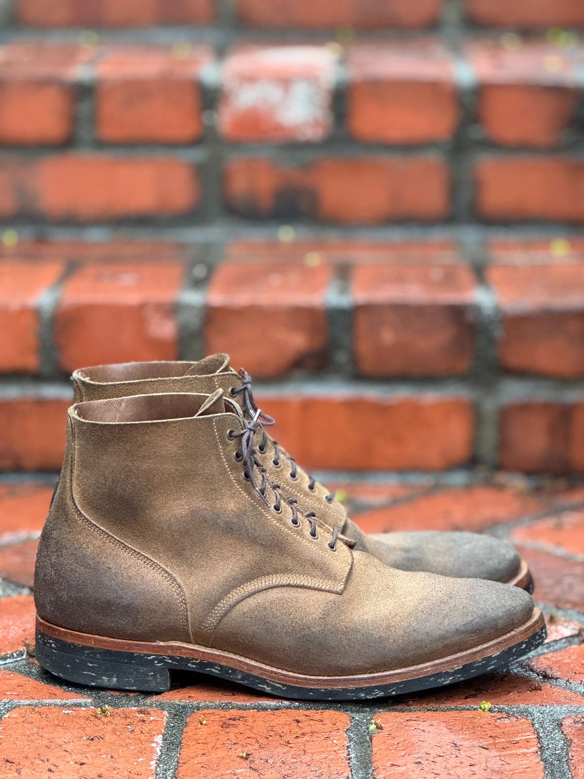 Photo by SierraLizard on January 2, 2026 of the Viberg N1 Boot-Marine Field Shoe in Horween Marine Field Roughout.