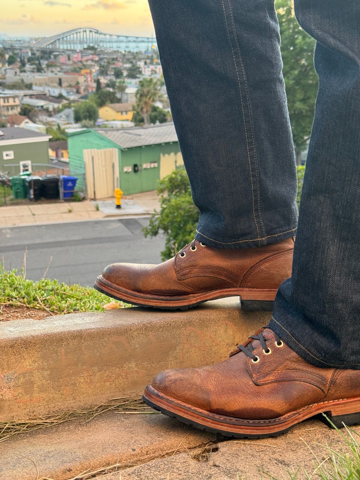 Photo by SierraLizard on March 4, 2024 of the White's MP-Sherman Plain Toe in New Rosewood Waxed Elk Unicorn.