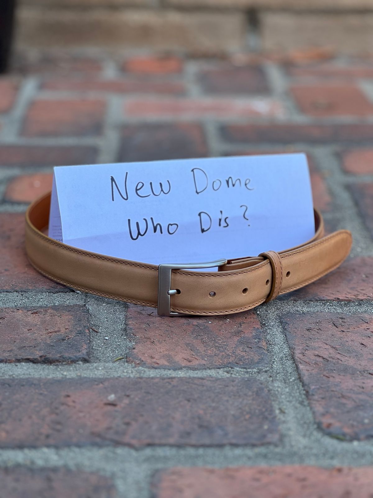 Photo by SierraLizard on October 4, 2025 of the Guarded Goods Guardian Belt in Maryam Natural Horsebutt.