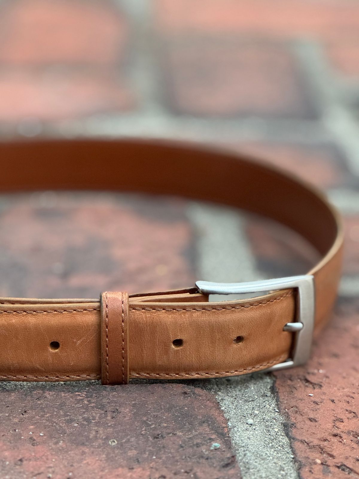 Photo by SierraLizard on November 30, 2025 of the Guarded Goods Guardian Belt in Maryam Natural Horsebutt.