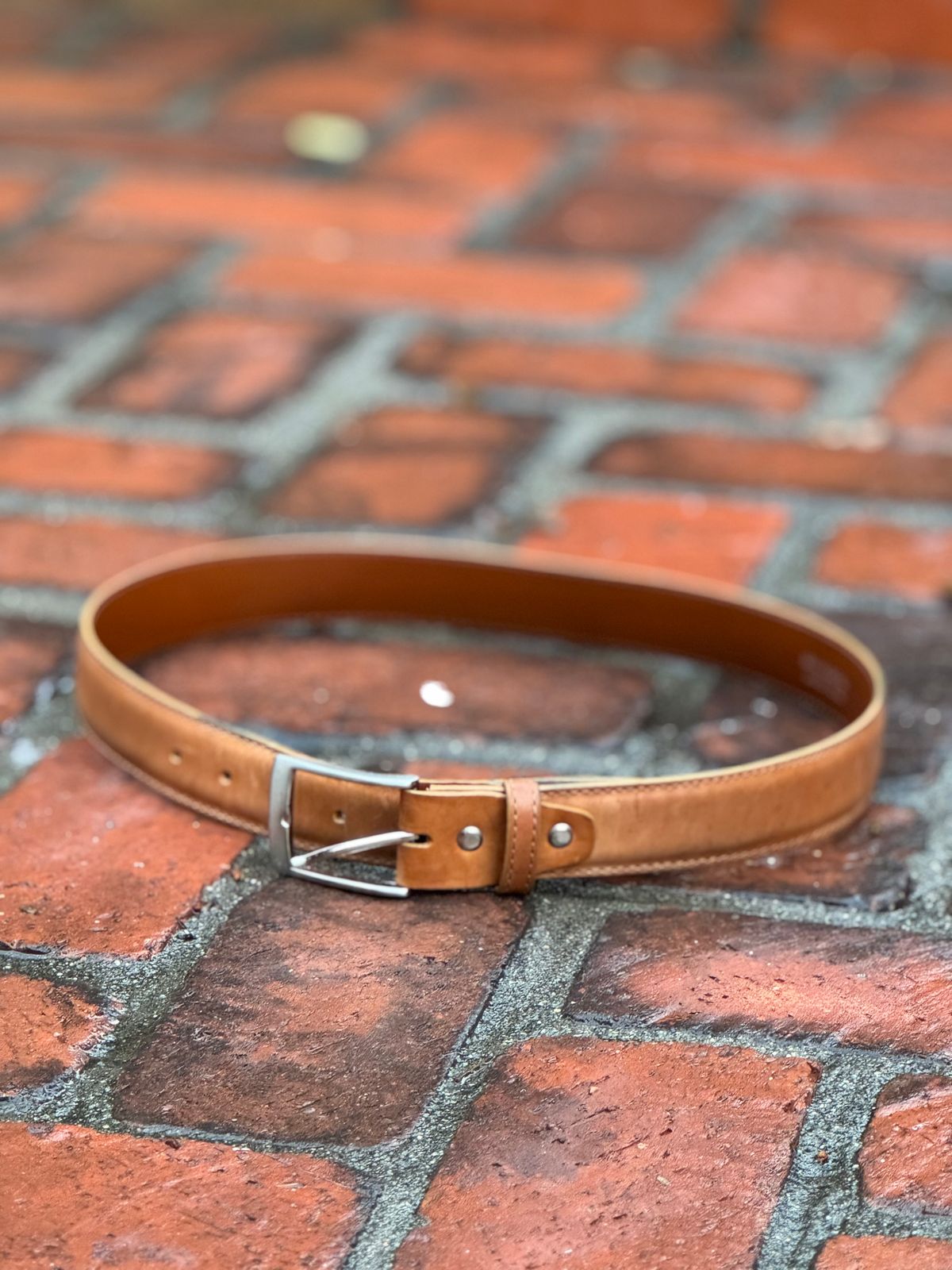 Photo by SierraLizard on January 2, 2026 of the Guarded Goods Guardian Belt in Maryam Natural Horsebutt.