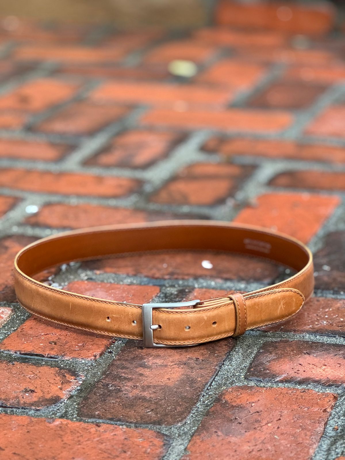 Photo by SierraLizard on January 2, 2026 of the Guarded Goods Guardian Belt in Maryam Natural Horsebutt.