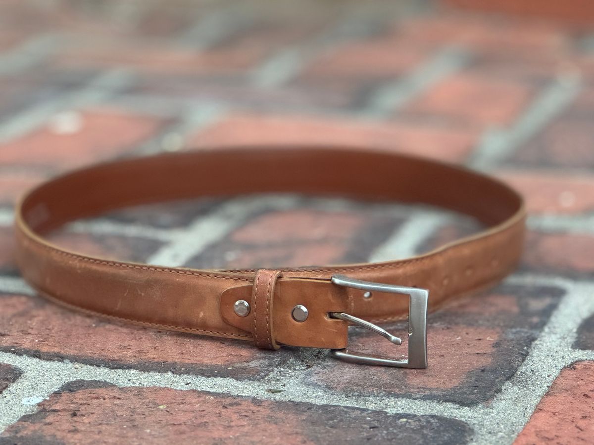 Photo by SierraLizard on February 1, 2026 of the Guarded Goods Guardian Belt in Maryam Natural Horsebutt.