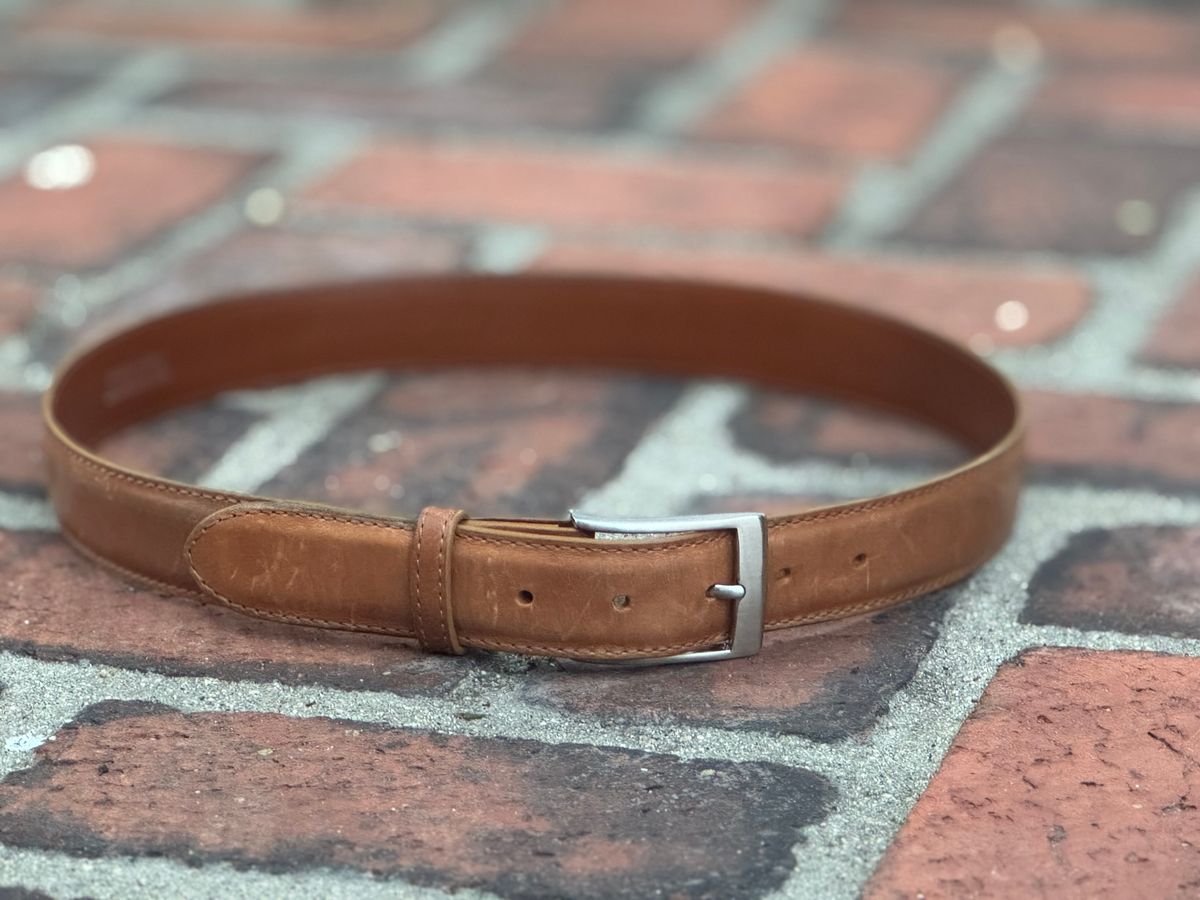 Photo by SierraLizard on February 1, 2026 of the Guarded Goods Guardian Belt in Maryam Natural Horsebutt.