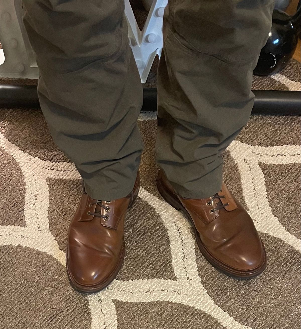 Photo by serviceadvisorwalking on November 1, 2022 of the Grant Stone Edward Boot in Horween Honey Glazed Shell Cordovan.