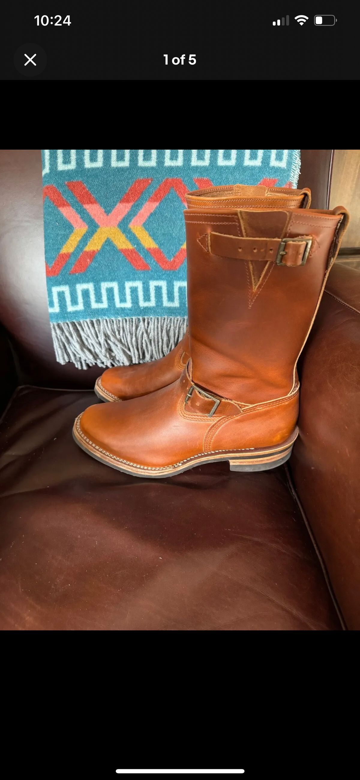 Photo by Eazydoesit on November 17, 2023 of the Wesco Boss Engineer Boot in Seidel British Tan Domain.