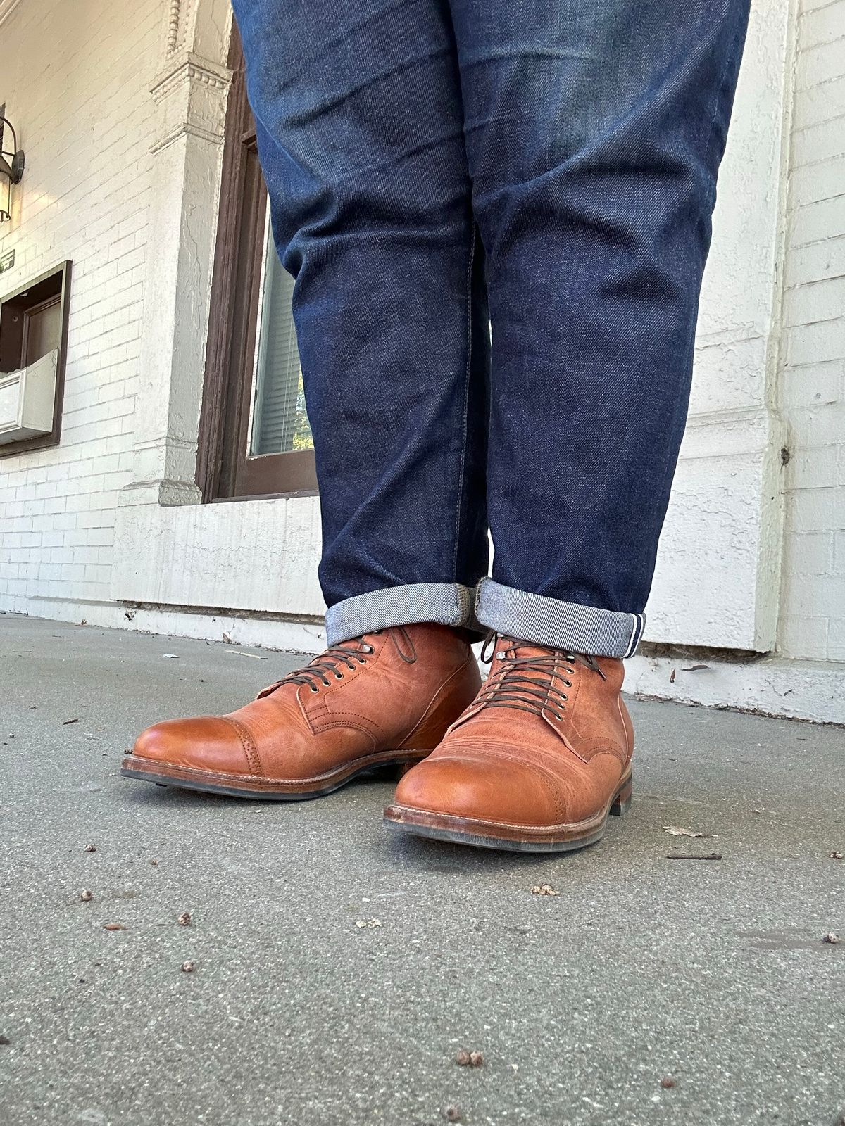 Photo by eddykinz on October 4, 2022 of the Viberg Service Boot BCT in Horween Natural Dublin.