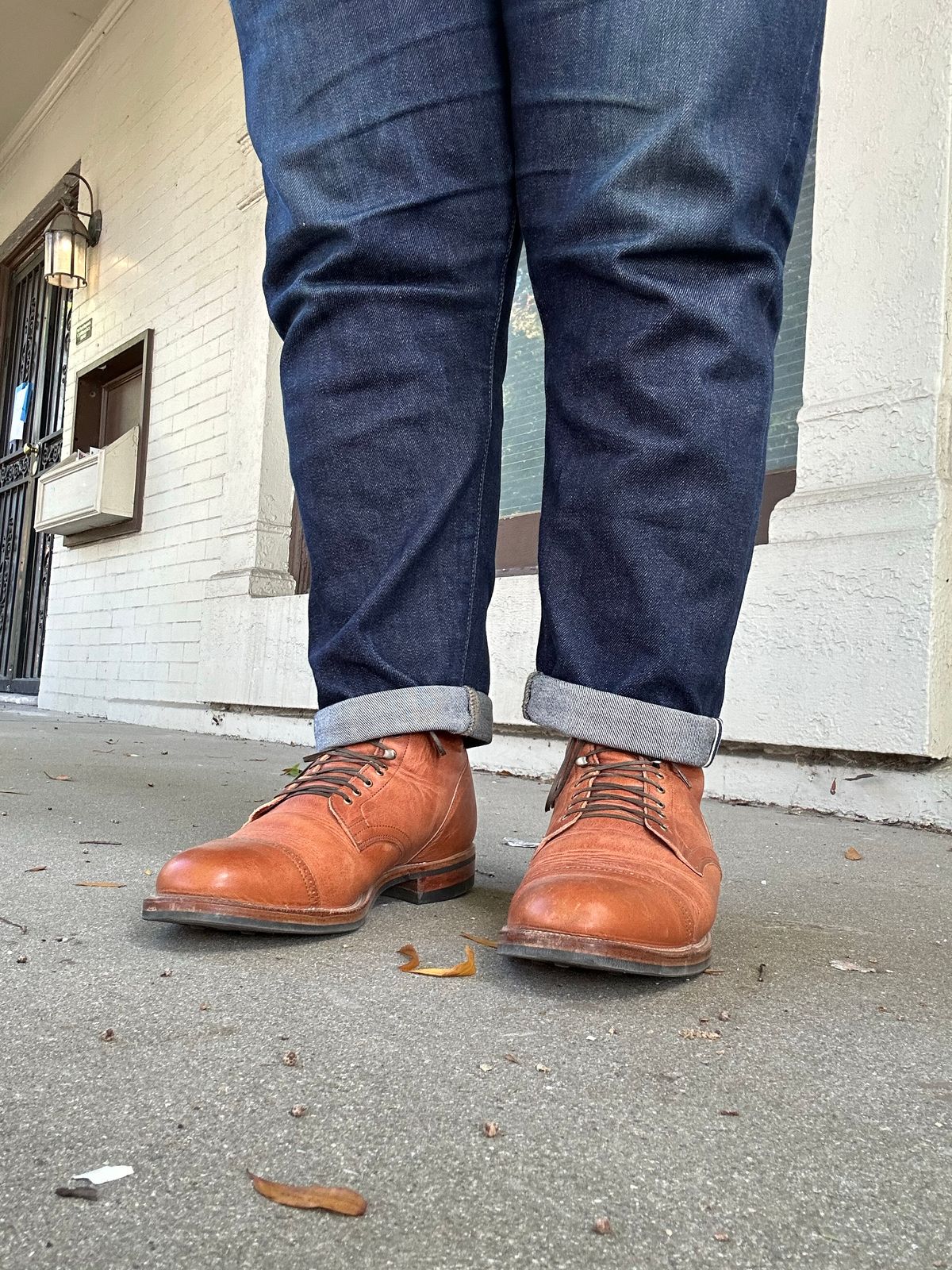 Photo by eddykinz on October 7, 2022 of the Viberg Service Boot BCT in Horween Natural Dublin.