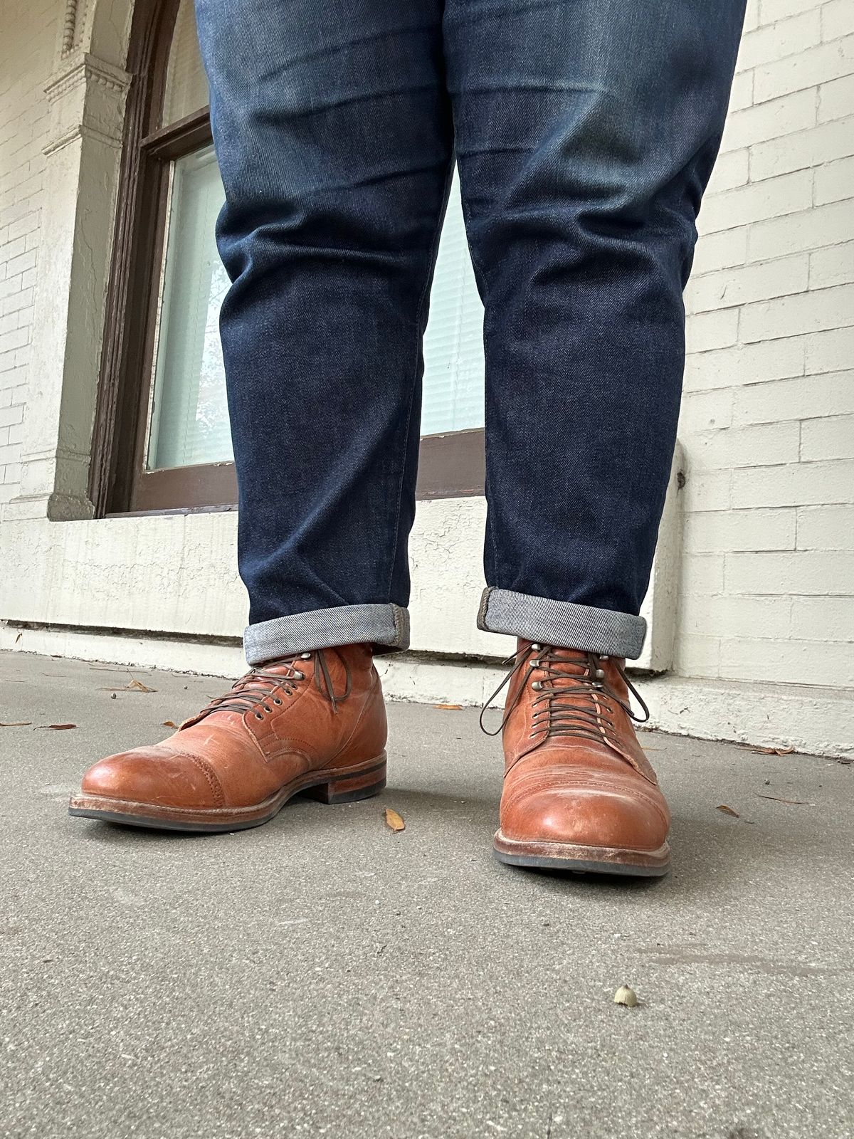 Photo by eddykinz on October 16, 2022 of the Viberg Service Boot BCT in Horween Natural Dublin.