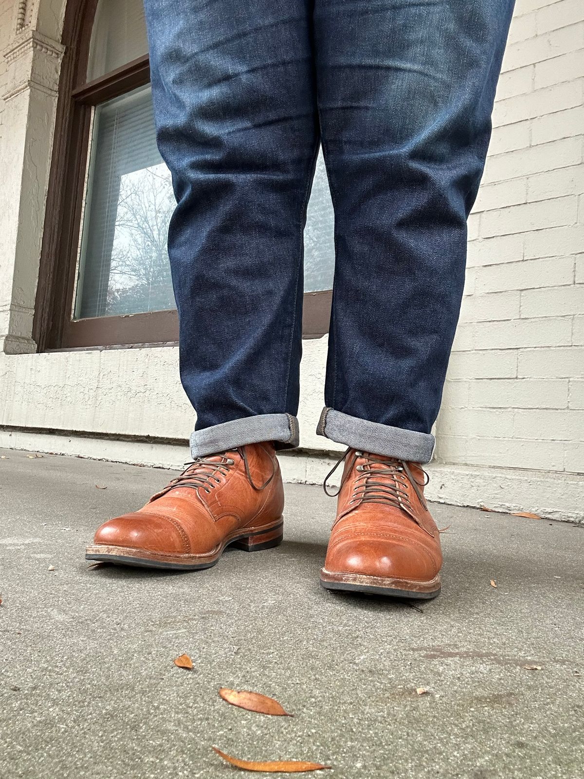 Photo by eddykinz on October 30, 2022 of the Viberg Service Boot BCT in Horween Natural Dublin.