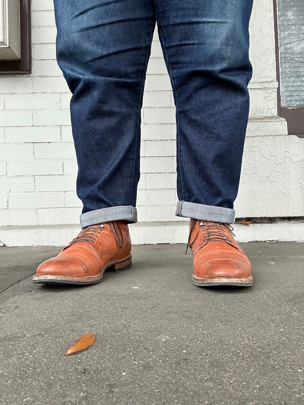 Photo by eddykinz on December 7, 2022 of the Viberg Service Boot BCT in Horween Natural Dublin.