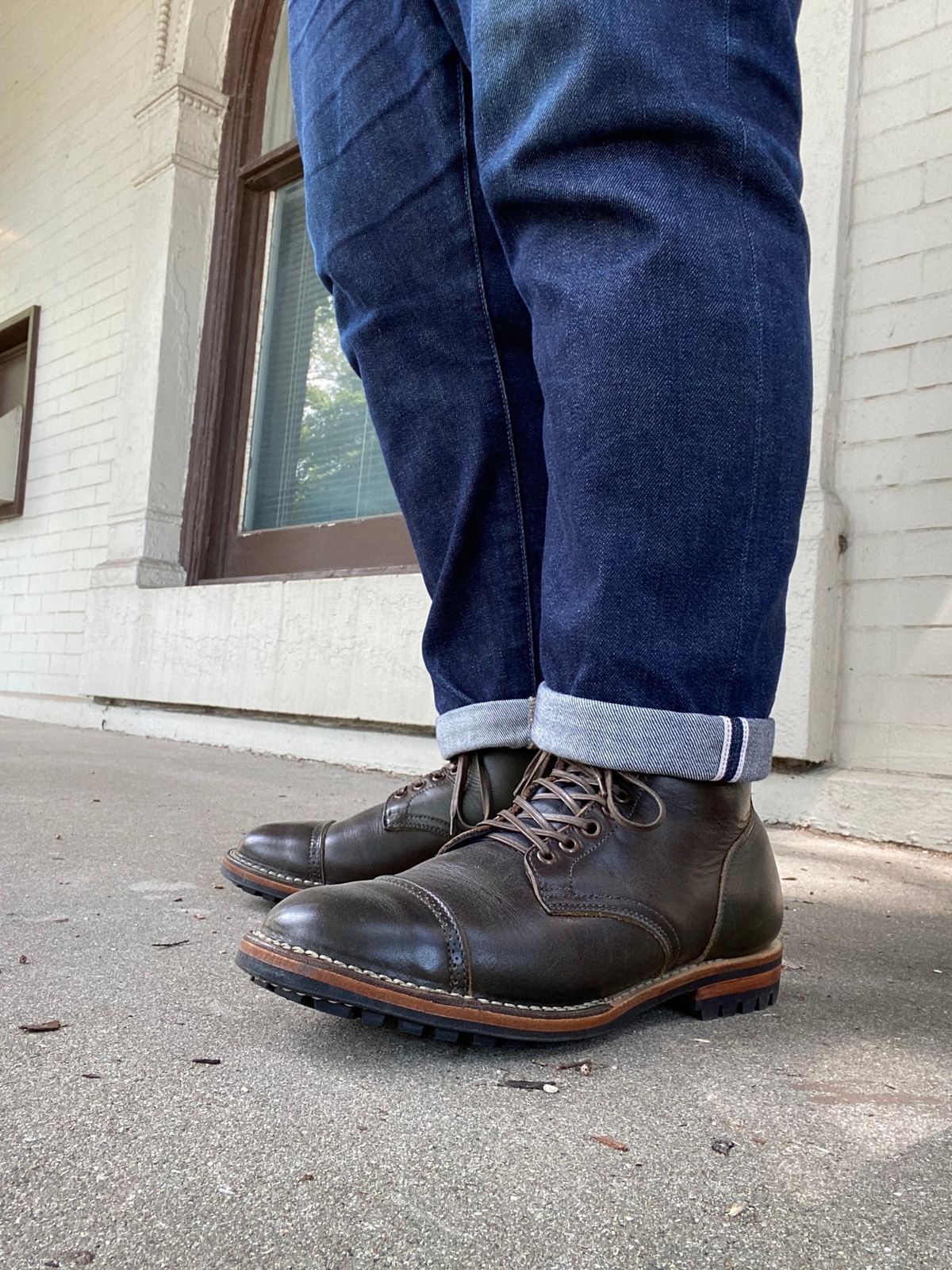 Photo by eddykinz on August 19, 2022 of the Viberg Service Boot BCT in Unlisted Leather.