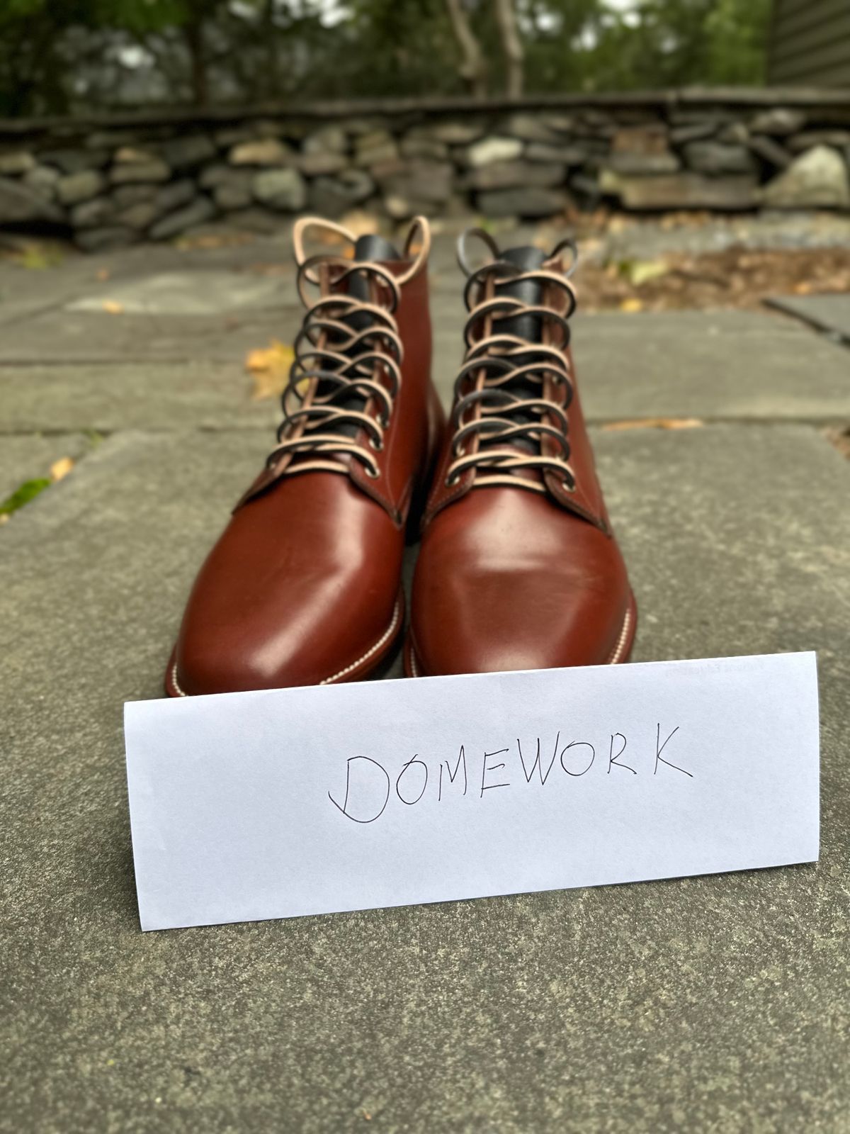 Photo by worra on October 1, 2022 of the NF Bootmaker Milton Boot in Horween Tan Workshoe Butt.