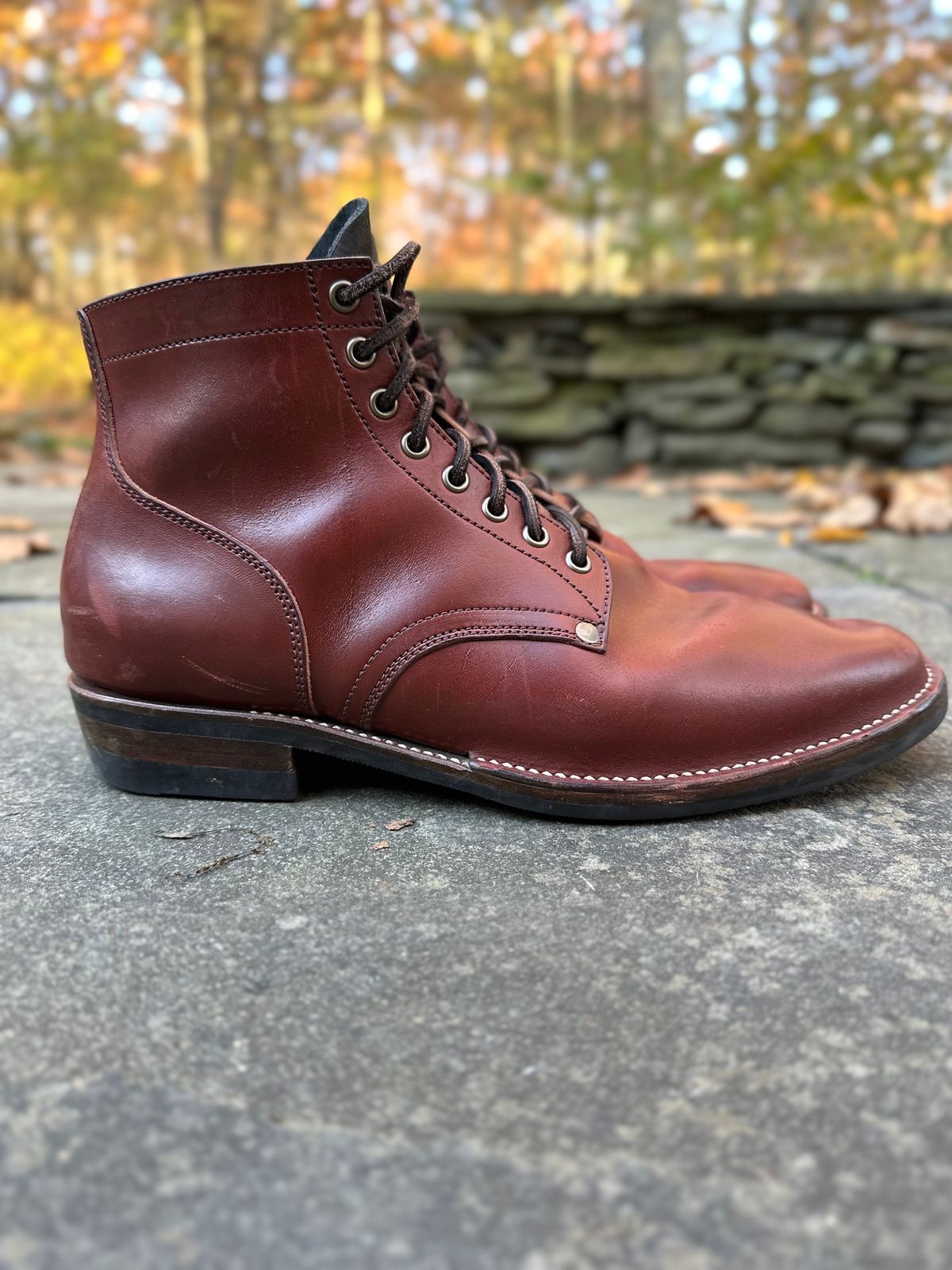 Photo by worra on November 4, 2022 of the NF Bootmaker Milton Boot in Horween Tan Workshoe Butt.