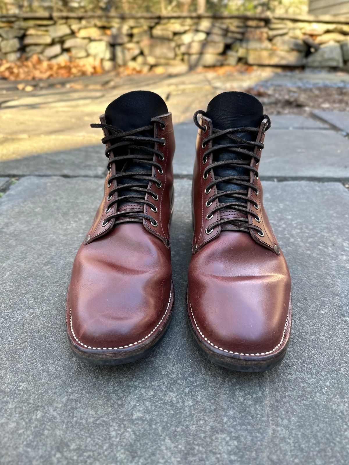 Photo by worra on December 2, 2022 of the NF Bootmaker Milton Boot in Horween Tan Workshoe Butt.