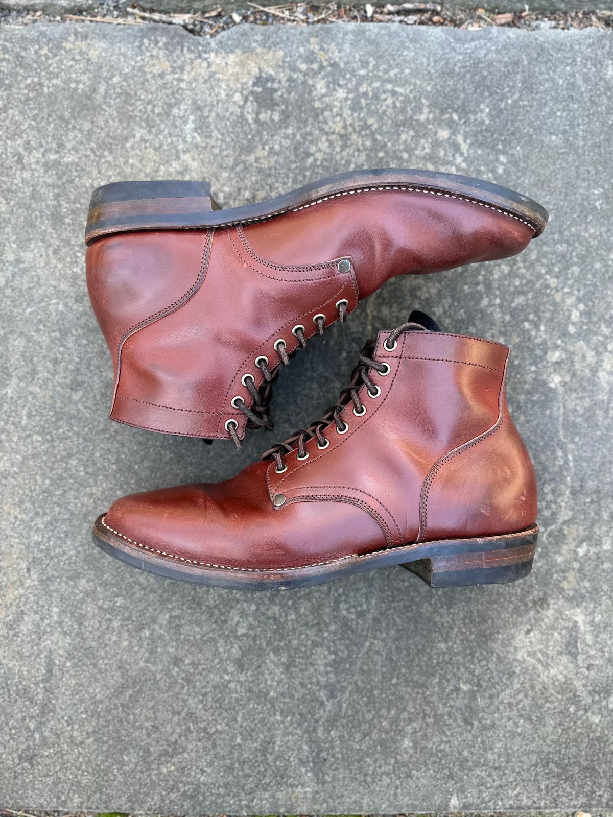 Photo by worra on December 2, 2022 of the NF Bootmaker Milton Boot in Horween Tan Workshoe Butt.