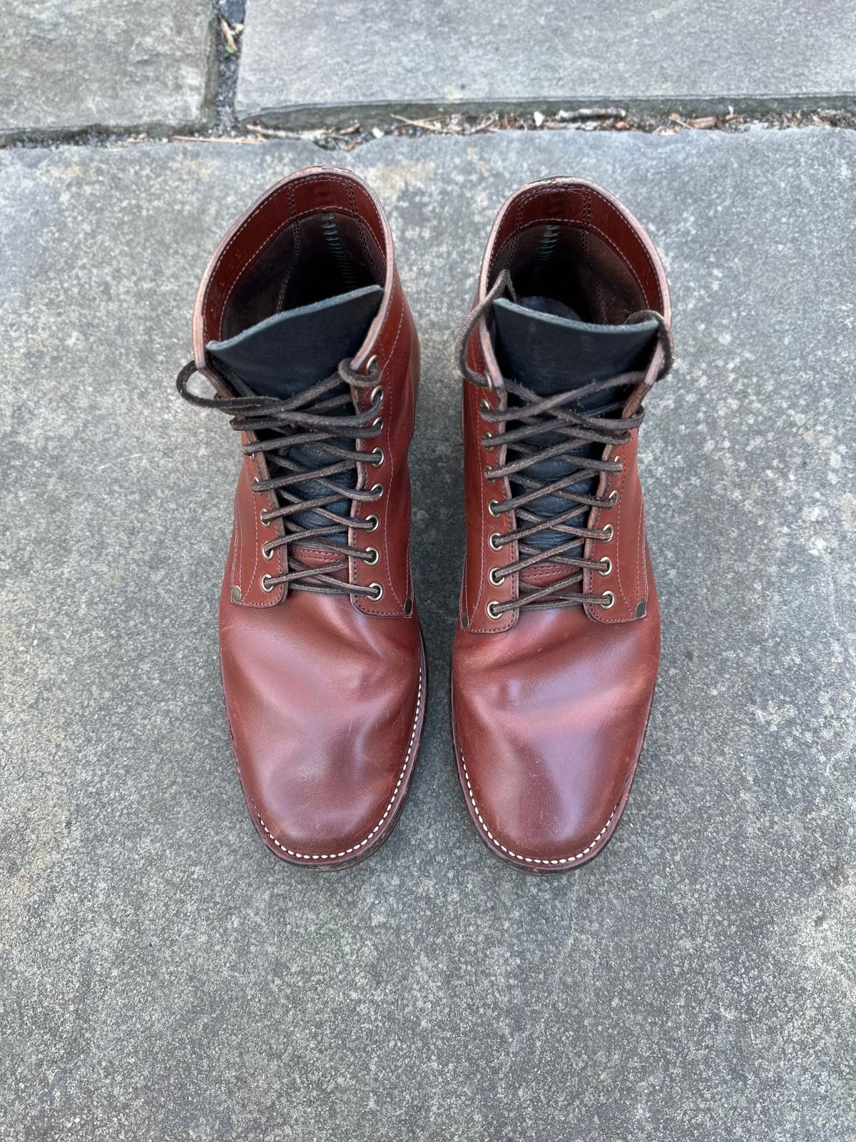 Photo by worra on December 2, 2022 of the NF Bootmaker Milton Boot in Horween Tan Workshoe Butt.