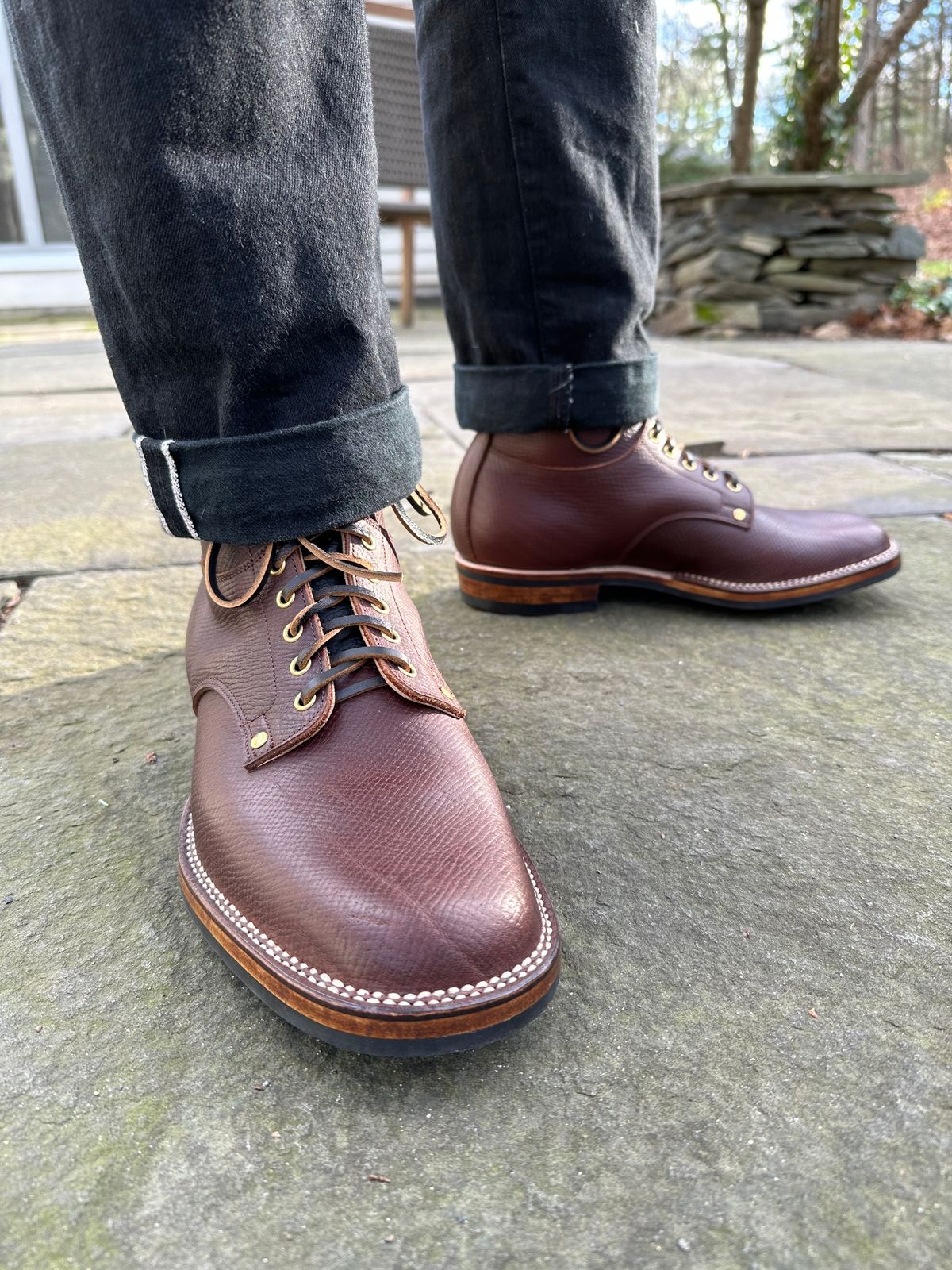 Photo by worra on December 5, 2022 of the NF Bootmaker Milton Boot in Horween Tan Workshoe Butt.