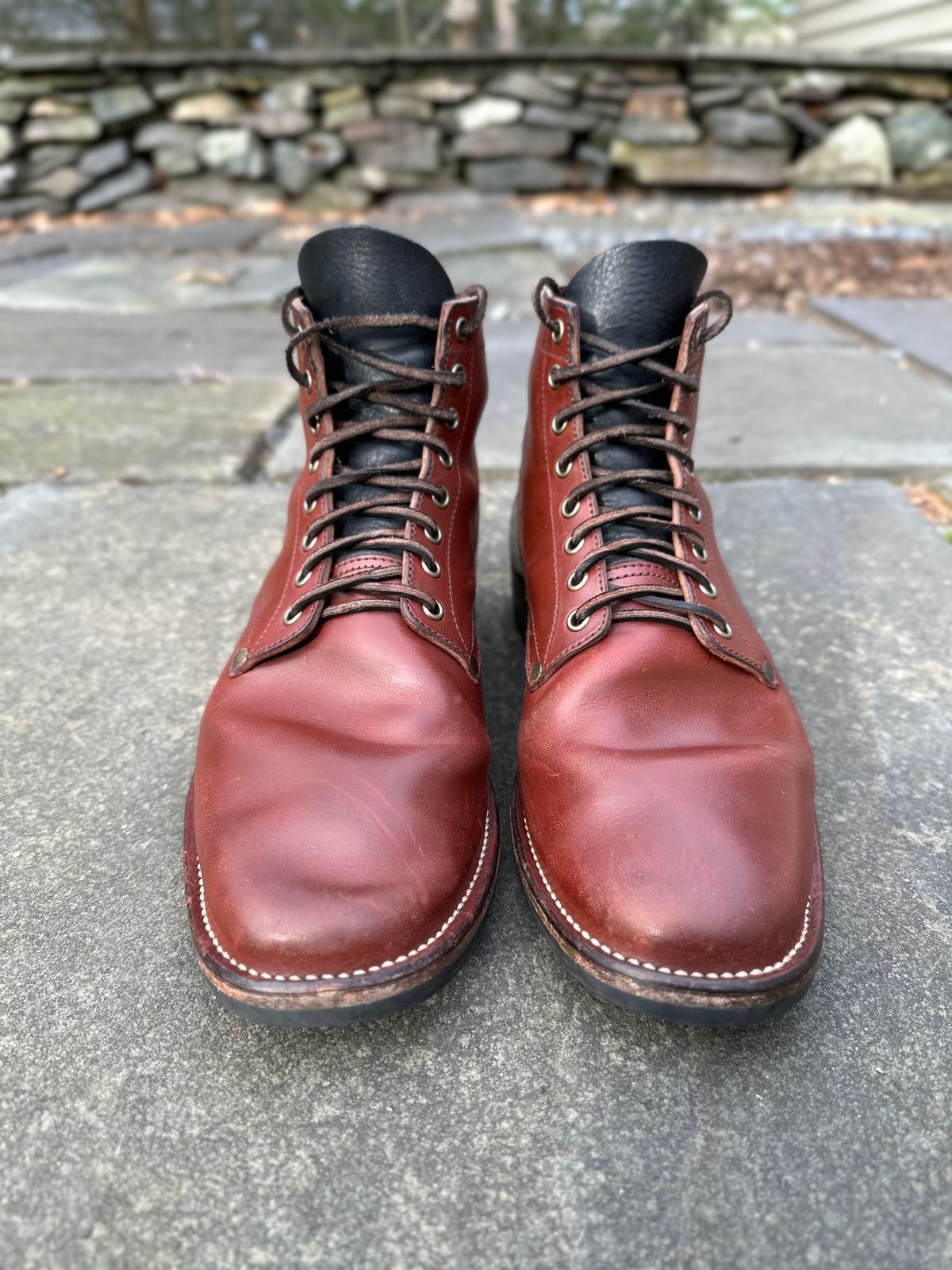 Photo by worra on January 2, 2023 of the NF Bootmaker Milton Boot in Horween Tan Workshoe Butt.