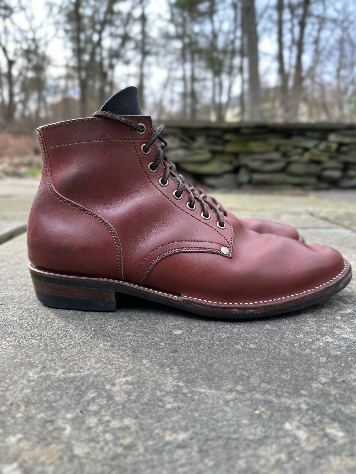 Photo by worra on January 2, 2023 of the NF Bootmaker Milton Boot in Horween Tan Workshoe Butt.