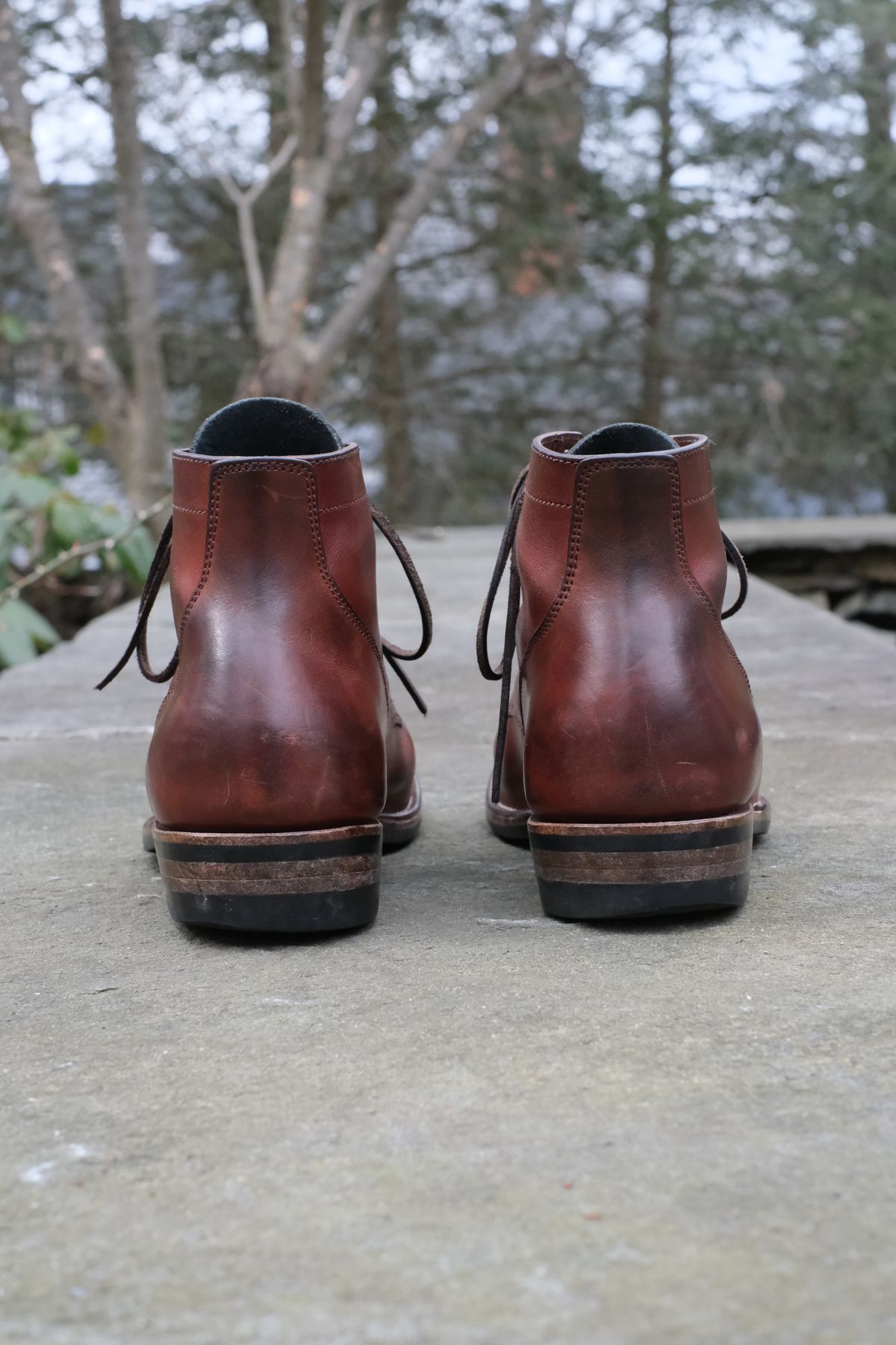 Photo by worra on April 1, 2023 of the NF Bootmaker Milton Boot in Horween Tan Workshoe Butt.