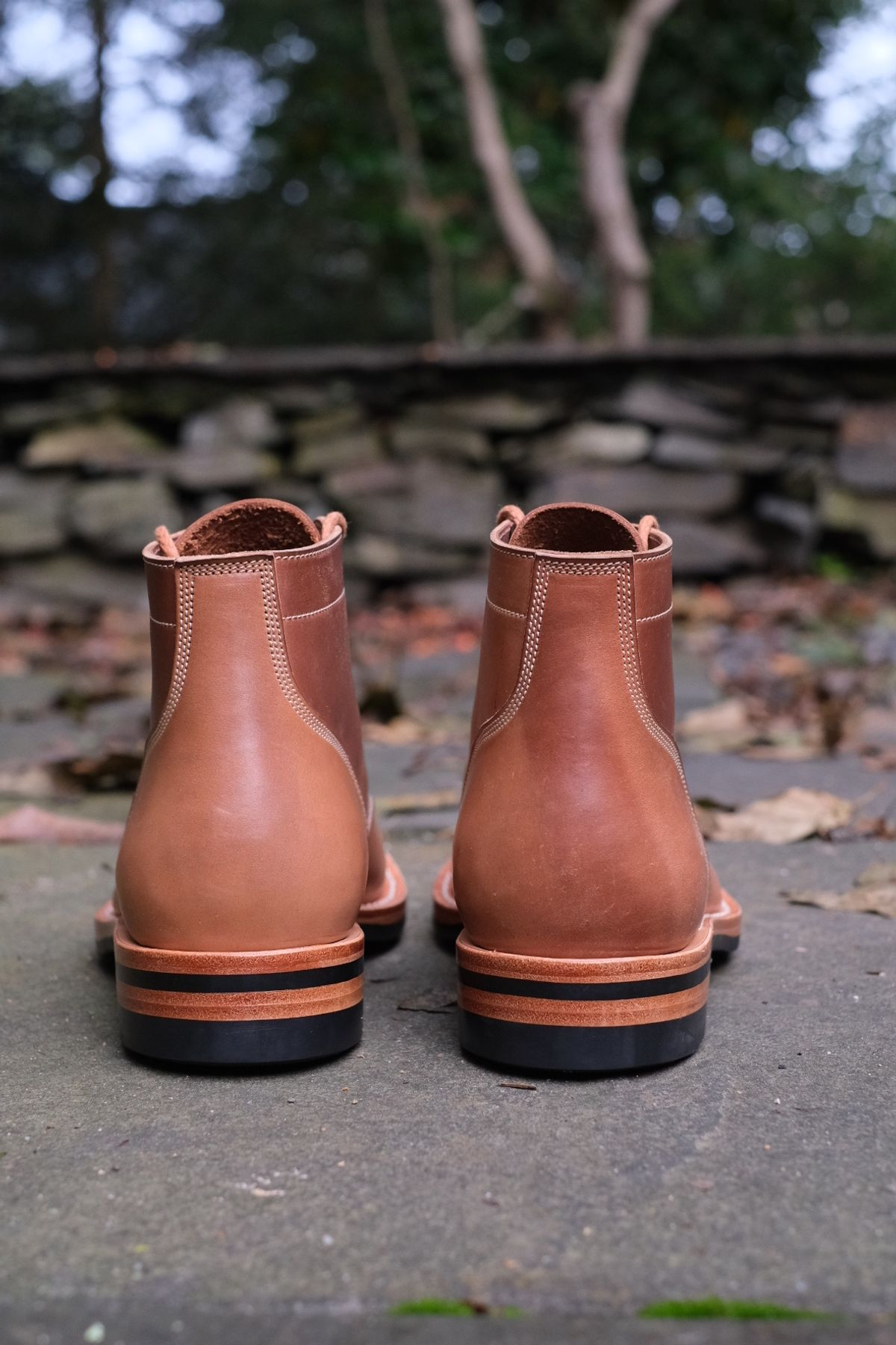 Photo by worra on October 1, 2023 of the Onderhoud SVC01 Boondocker in Horween Unglazed Natural Shell Cordovan.