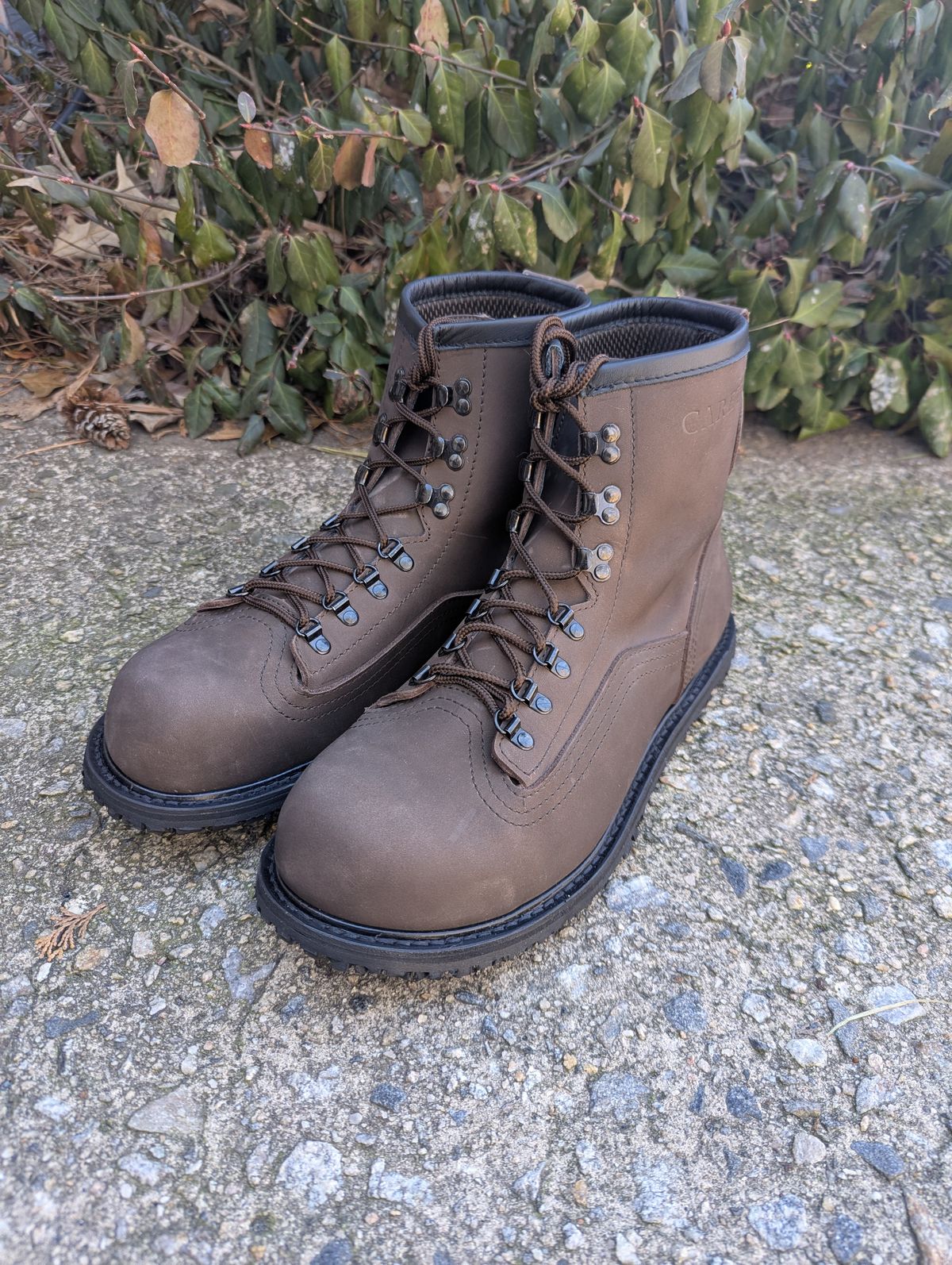 Photo by polishengineering on January 22, 2025 of the Carets Determination Safety Boot in Cacao Nubuck.