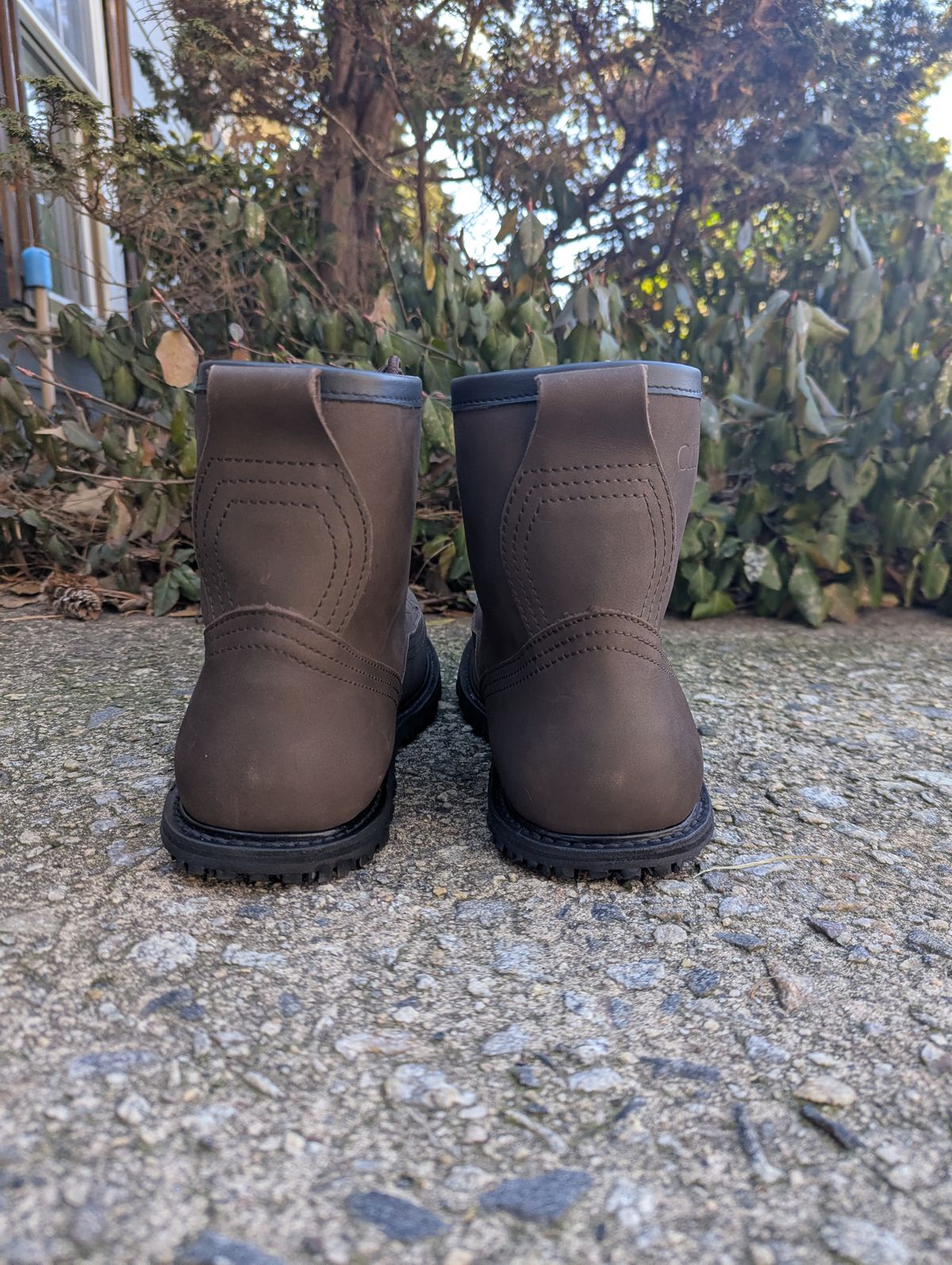 Photo by polishengineering on January 22, 2025 of the Carets Determination Safety Boot in Cacao Nubuck.
