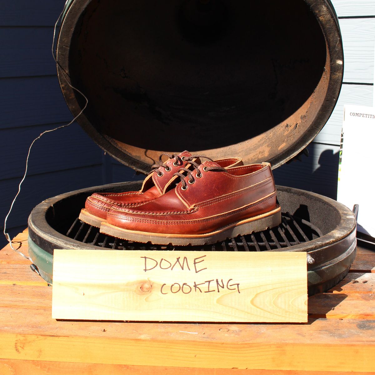 Photo by polishengineering on November 4, 2025 of the Russell Moccasin Co. Fishing Oxford in Seidel British Tan Double Shot.