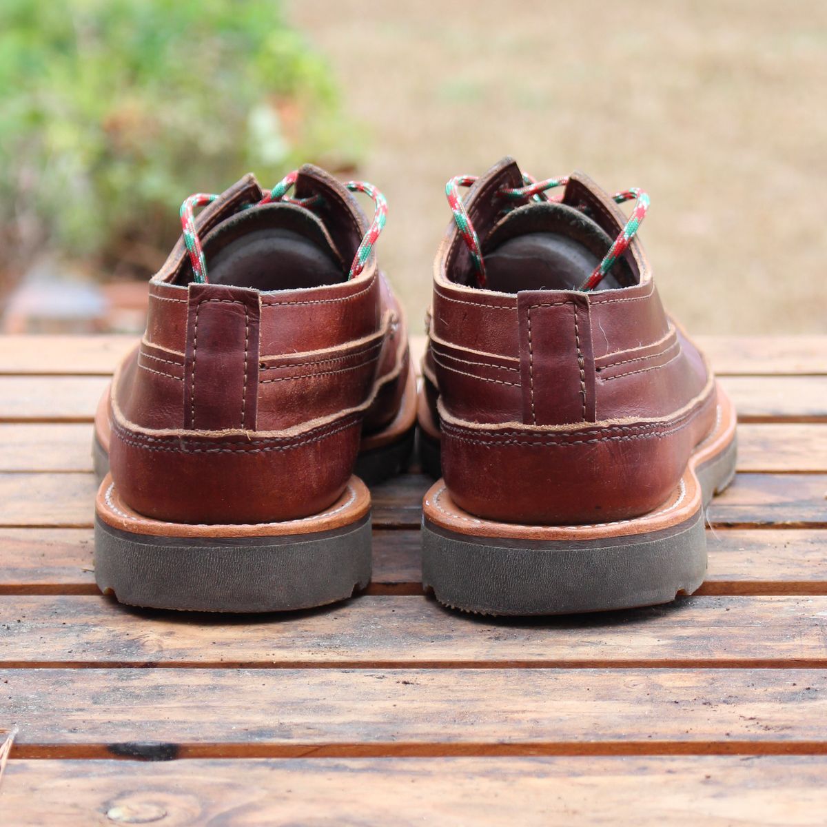 Photo by polishengineering on December 4, 2025 of the Russell Moccasin Co. Fishing Oxford in Seidel British Tan Double Shot.