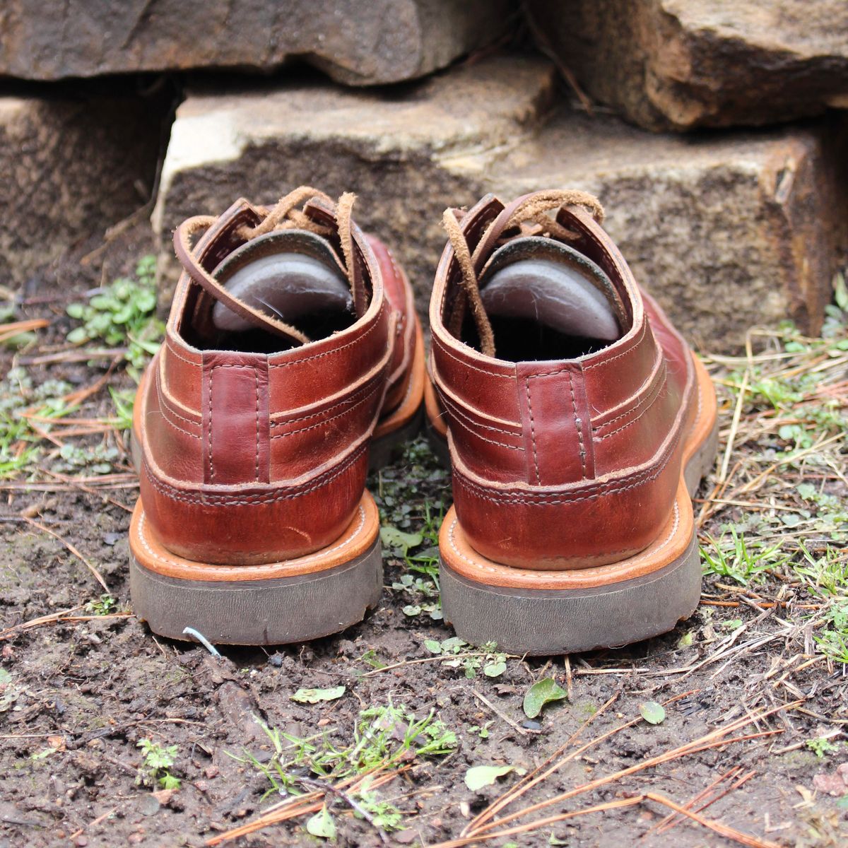 Photo by polishengineering on February 4, 2026 of the Russell Moccasin Co. Fishing Oxford in Seidel British Tan Double Shot.