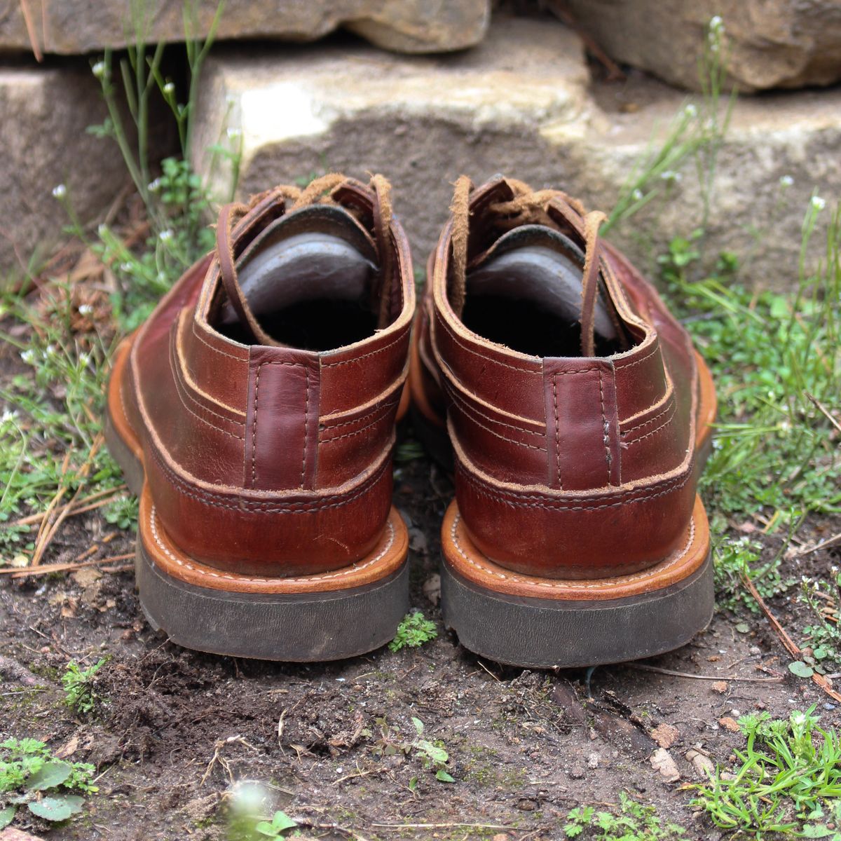 Photo by polishengineering on March 2, 2026 of the Russell Moccasin Co. Fishing Oxford in Seidel British Tan Double Shot.