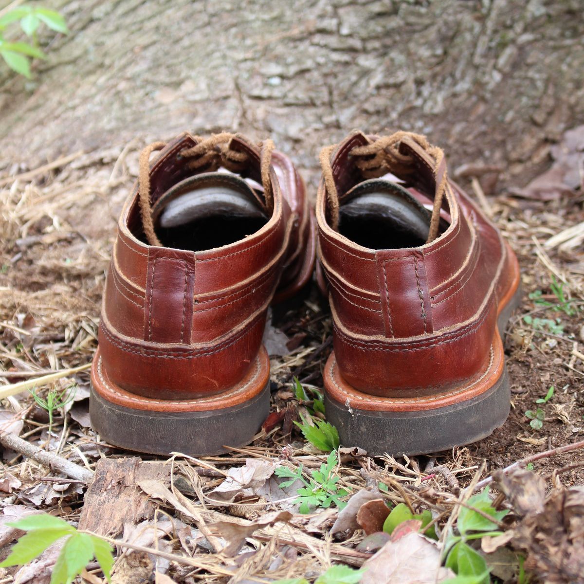 Photo by polishengineering on April 4, 2026 of the Russell Moccasin Co. Fishing Oxford in Seidel British Tan Double Shot.