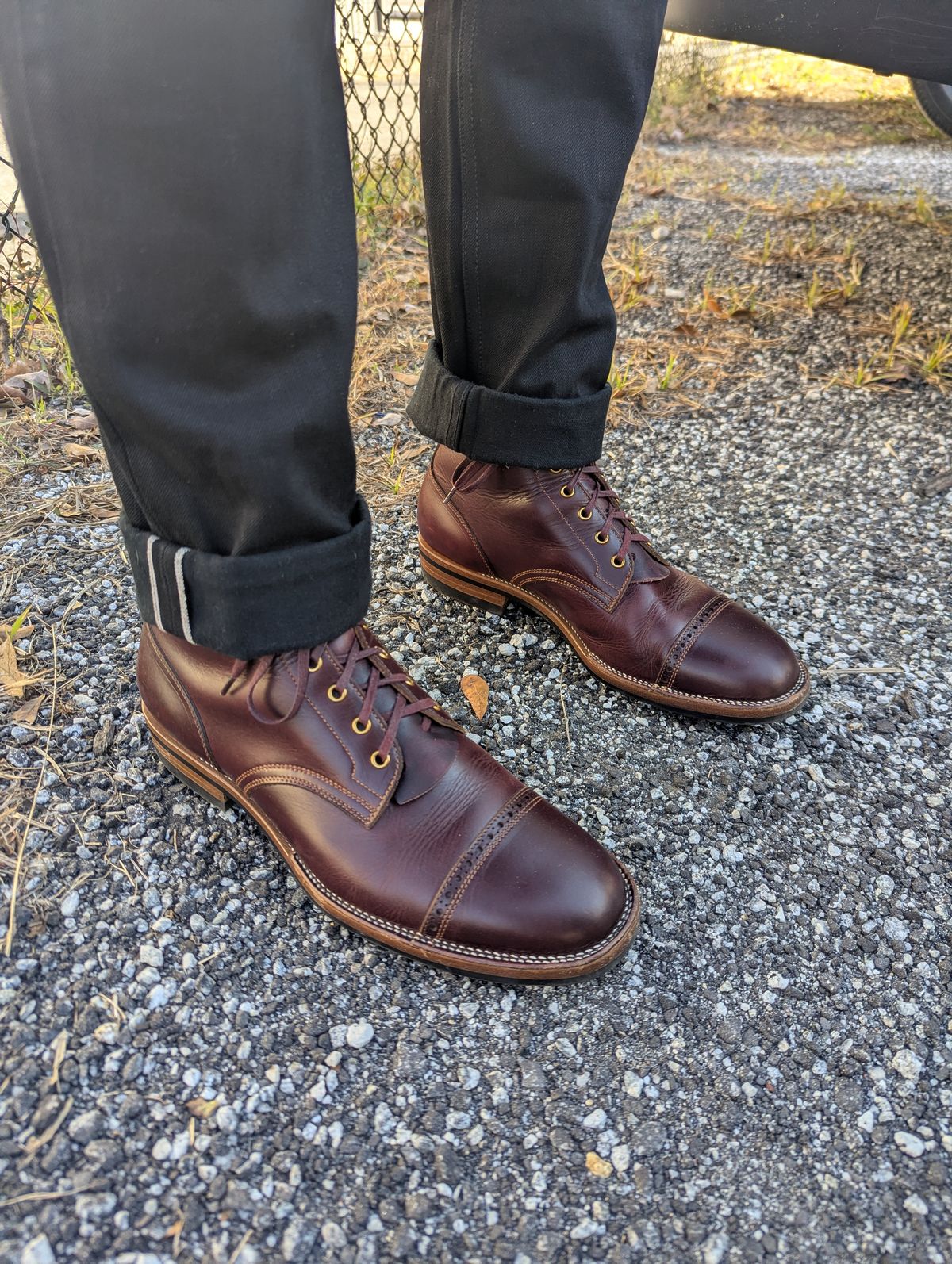 Photo by polishengineering on November 16, 2025 of the Iron Boots The Chosen One in Seidel Burgundy Double Shot.