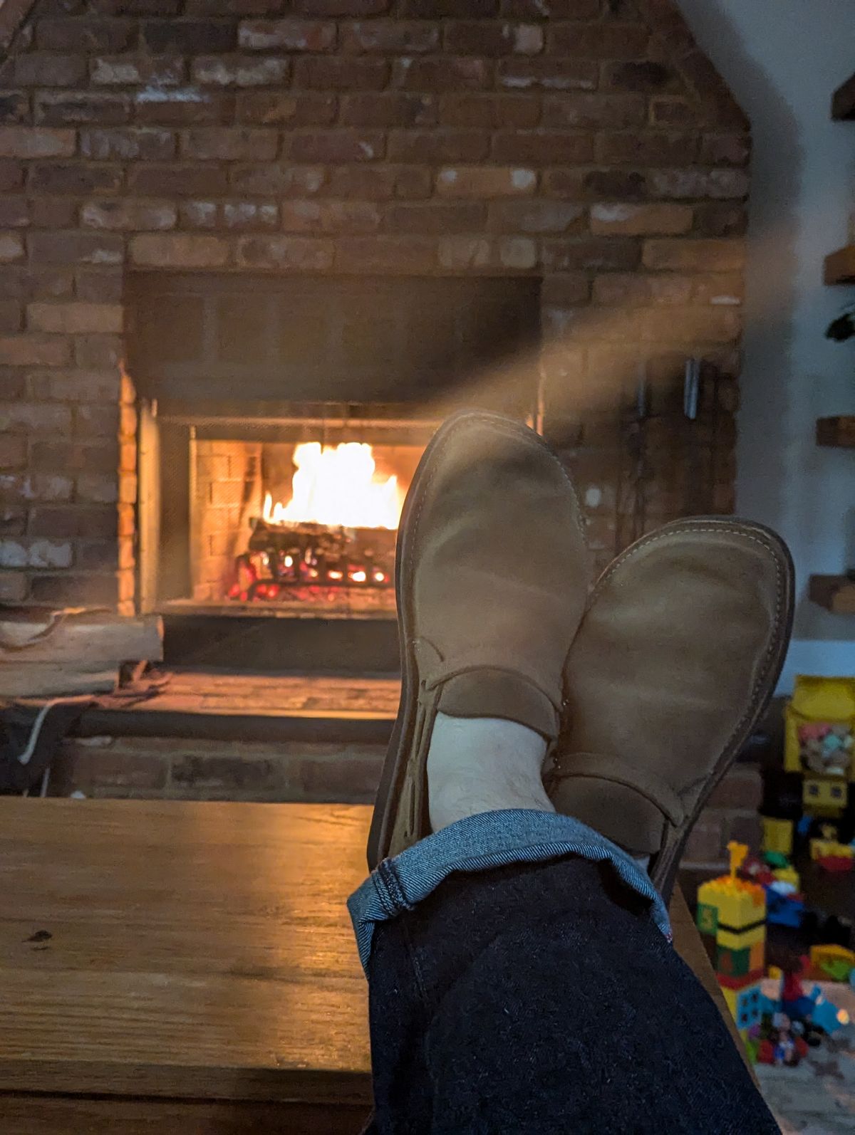 Photo by polishengineering on December 1, 2024 of the Oak Street Bootmakers Country Loafer in Horween Natural Chromexcel Roughout.