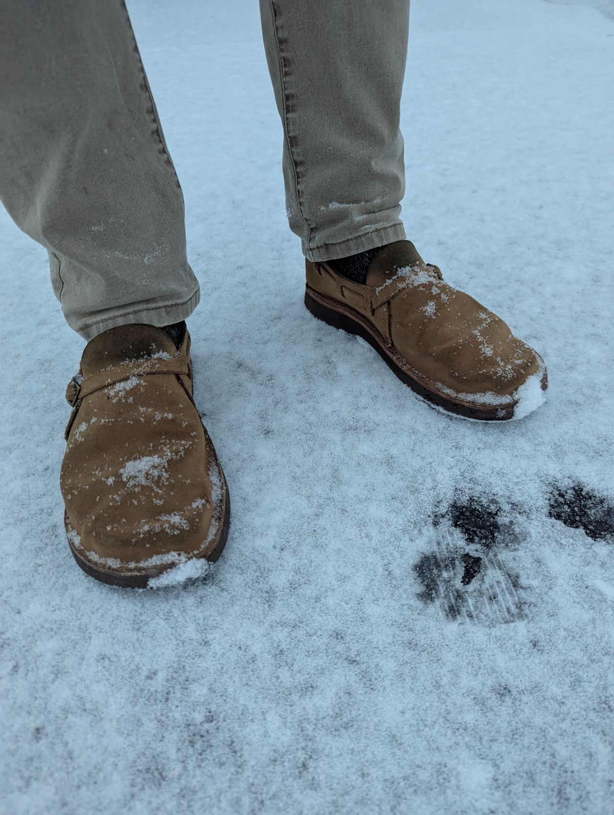 Photo by polishengineering on January 10, 2025 of the Oak Street Bootmakers Country Loafer in Horween Natural Chromexcel Roughout.
