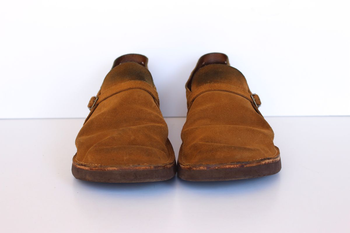 Photo by polishengineering on March 2, 2025 of the Oak Street Bootmakers Country Loafer in Horween Natural Chromexcel Roughout.