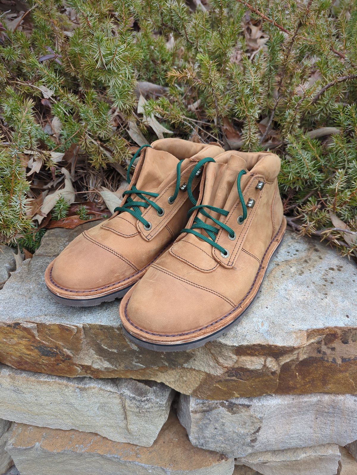 Photo by polishengineering on January 23, 2024 of the Jim Green African Ranger Barefoot Boot in Fudge Crazy Horse.