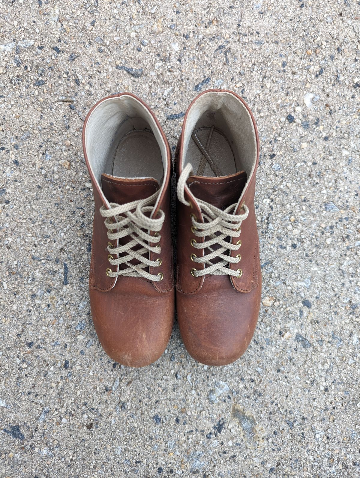 Photo by polishengineering on January 4, 2024 of the Nicks x Zimmerman Kids Work Boots in Seidel 1964 Brown.