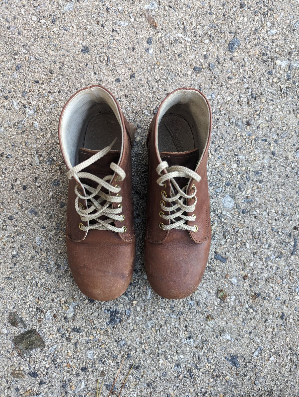 Photo by polishengineering on February 5, 2024 of the Nicks x Zimmerman Kids Work Boots in Seidel 1964 Brown.