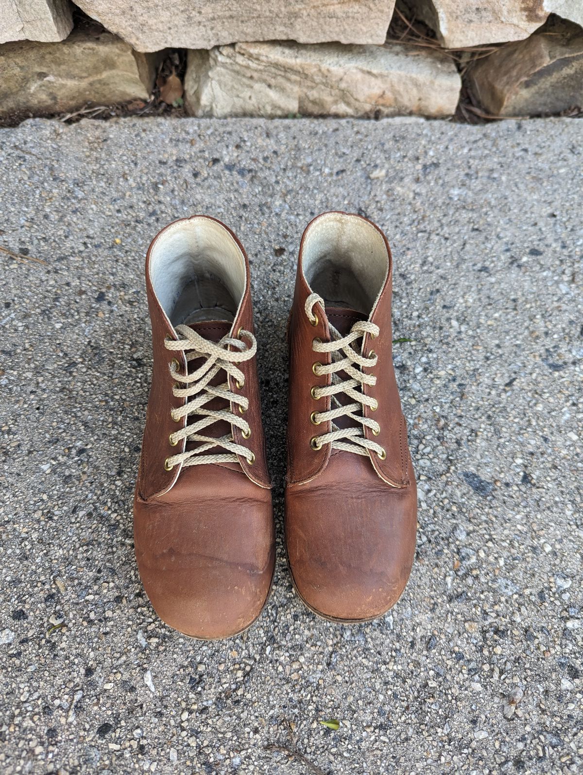 Photo by polishengineering on March 4, 2024 of the Nicks x Zimmerman Kids Work Boots in Seidel 1964 Brown.