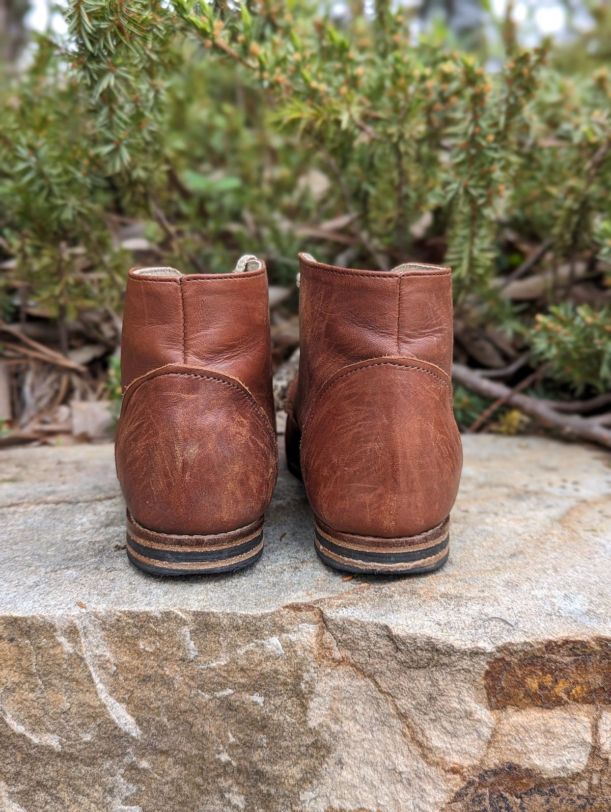 Photo by polishengineering on April 5, 2024 of the Nicks x Zimmerman Kids Work Boots in Seidel 1964 Brown.