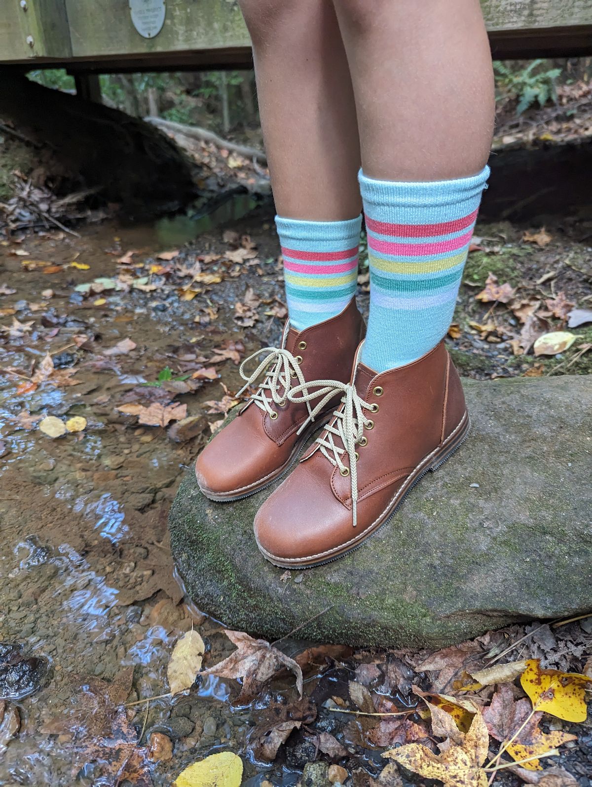 Photo by polishengineering on October 1, 2023 of the Nicks x Zimmerman Kids Work Boots in Seidel 1964 Brown.