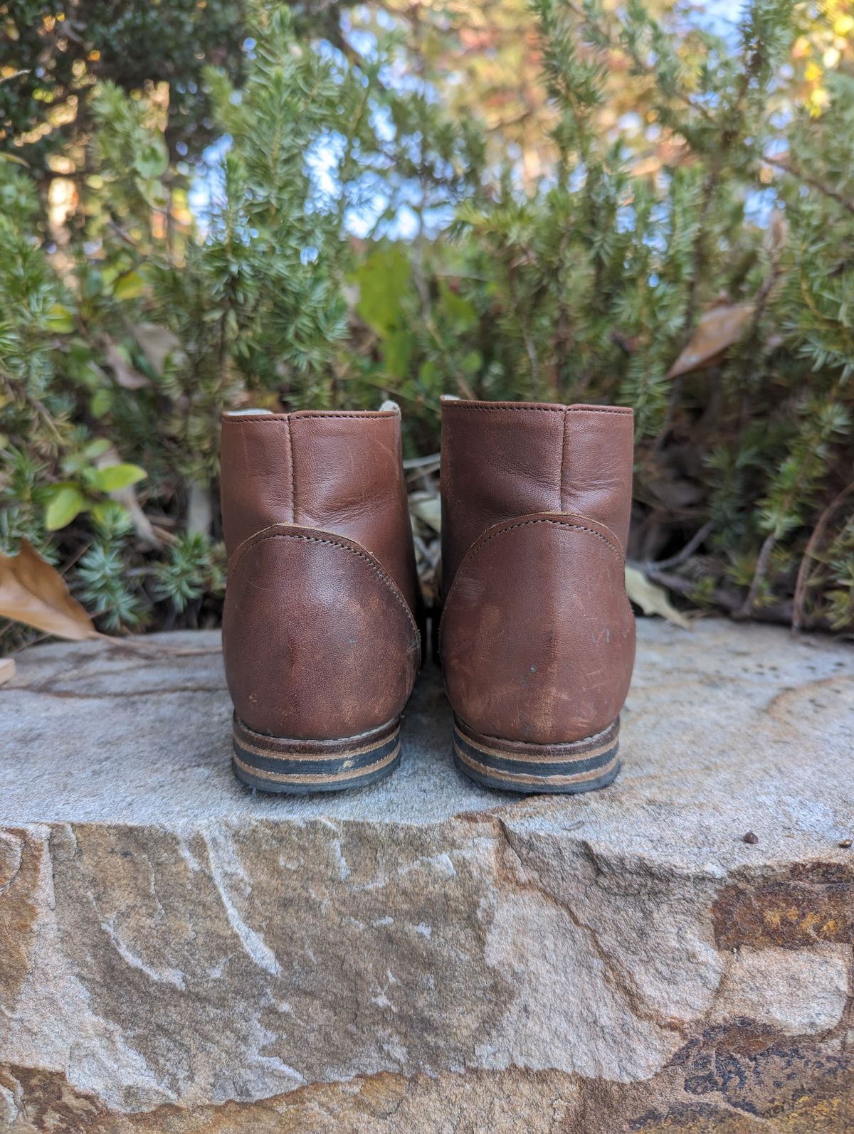 Photo by polishengineering on November 4, 2023 of the Nicks x Zimmerman Kids Work Boots in Seidel 1964 Brown.