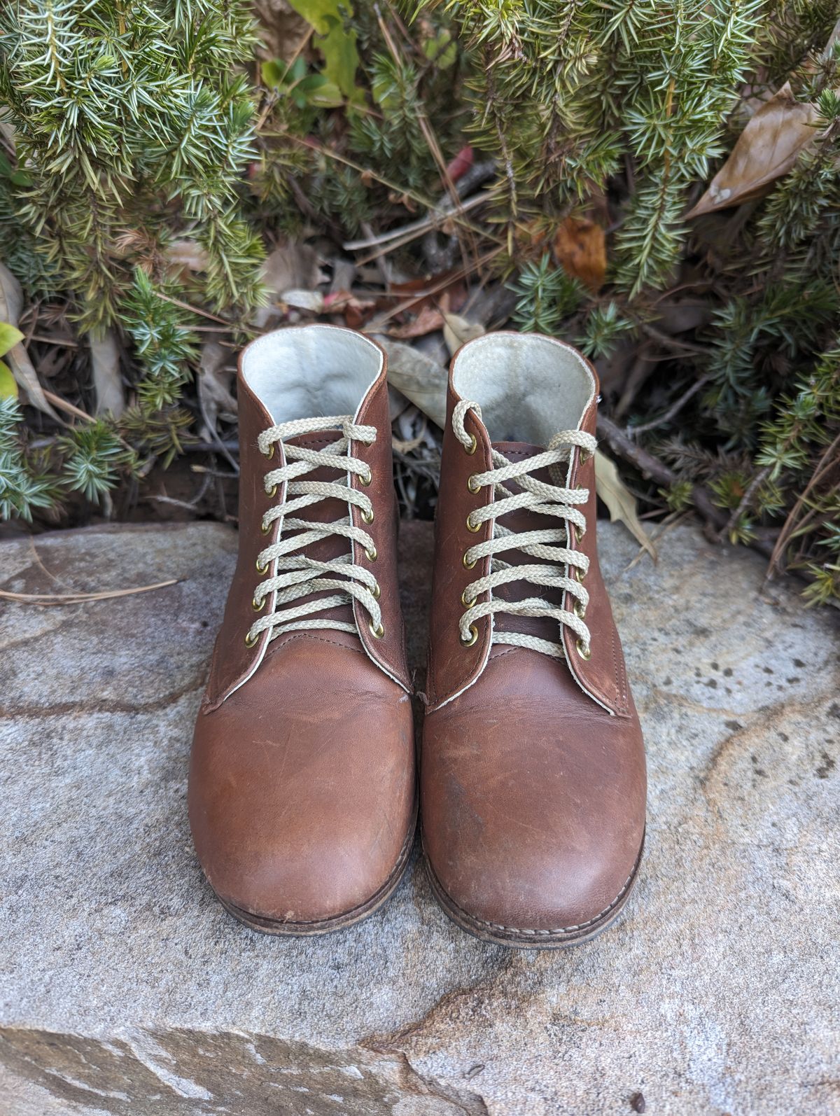 Photo by polishengineering on November 4, 2023 of the Nicks x Zimmerman Kids Work Boots in Seidel 1964 Brown.