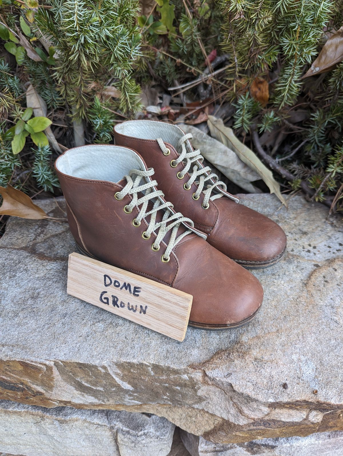Photo by polishengineering on November 4, 2023 of the Nicks x Zimmerman Kids Work Boots in Seidel 1964 Brown.
