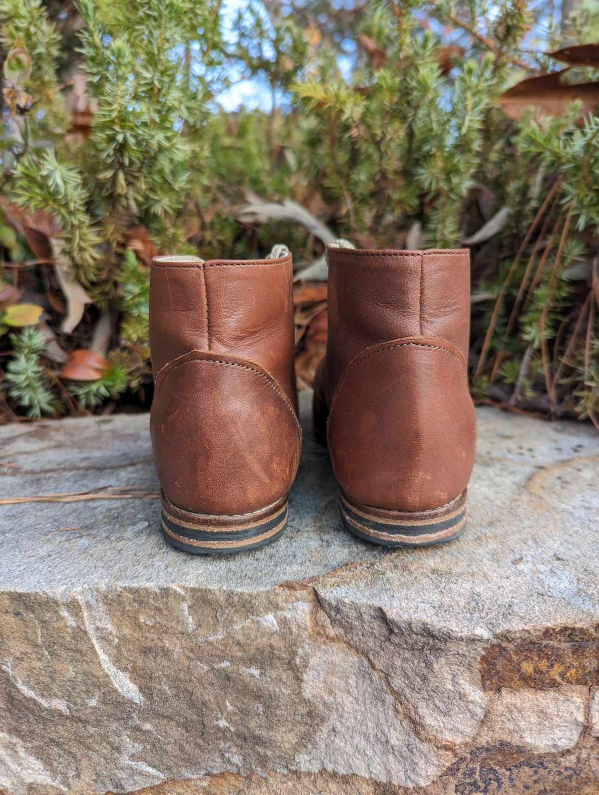 Photo by polishengineering on December 4, 2023 of the Nicks x Zimmerman Kids Work Boots in Seidel 1964 Brown.